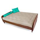 Sofá Cama Paris Sarja Bege Claro Madeira Nobre Cor Imbuia