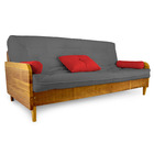 Sofá Cama Paris Sarja Cinza Madeira Maciça Alto Padrão