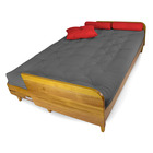 Sofá Cama Paris Sarja Cinza Madeira Maciça Alto Padrão