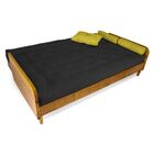 Sofá Cama Paris Sarja Preto Madeira Maciça Alto Padrão