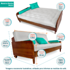 Sofá Cama Paris Sarja Preto Madeira Nobre Cor Imbuia