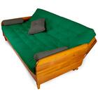 Sofá Cama Paris Sarja Verde Bandeira Madeira Maciça Alto Padr