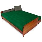 Sofá Cama Paris Sarja Verde Bandeira Madeira Nobre Cor Imbuia