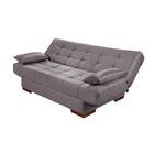 Sofá Cama Premium Retrátil Estofado Espuma D26 Chumbo