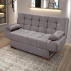 Sofá Cama Premium Retrátil Estofado Espuma D26 Chumbo