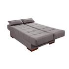 Sofá Cama Premium Retrátil Estofado Espuma D26 Chumbo