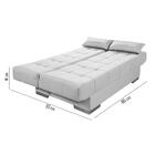 Sofá Cama Premium Retrátil Estofado Espuma D26 Chumbo
