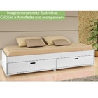 Sofá Cama Puff Branco - Conquista