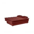 Sofá Cama Reclinável 2 Lugares Penélope - Goiaba Light