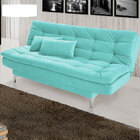 Sofá Cama Reclinável 2 Lugares Pérsia Veludo Verde Ciáno