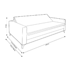 Sofá Cama Reclinável 2 Lugares Practicus Veludo Azul Claro G3