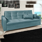 Sofá Cama Reclinável 2 Lugares Practicus Veludo Azul Claro G3