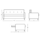 Sofá Cama Reclinável 3 Lugares 213cm Veludo Lima Grafite