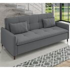 Sofá Cama Reclinável 3 Lugares 213cm Veludo Lima Grafite