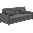 Sofá Cama Reclinável 3 Lugares 213cm Veludo Lima Grafite