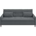 Sofá Cama Reclinável 3 Lugares 213cm Veludo Lima Grafite