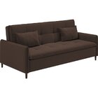 Sofá Cama Reclinável 3 Lugares 213cm Veludo Lima Marrom