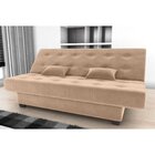 Sofá Cama Reclinável 3 Lugares Laila  Bege Claro