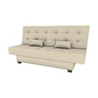 Sofá Cama Reclinável 3 Lugares Laila  Bege Claro