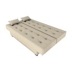 Sofá Cama Reclinável 3 Lugares Laila  Bege Claro