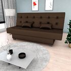 Sofá Cama Reclinável 3 Lugares Laila  Korino Marrom