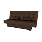 Sofá Cama Reclinável 3 Lugares Laila  Korino Marrom