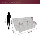 Sofá Cama Reclinável 3 Lugares Laila Cinza