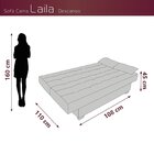 Sofá Cama Reclinável 3 Lugares Laila Cinza