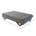 Sofá Cama Reclinável 94cm Lisboa Linho Cinza