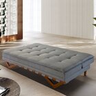 Sofá Cama Reclinável 94cm Lisboa Linho Cinza