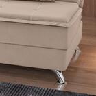 Sofá Cama Reclinável Besthouse Ubatuba Veludo Capuccino