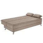 Sofá Cama Reclinável Besthouse Ubatuba Veludo Capuccino