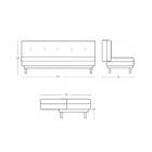 Sofá Cama Reclinável Com 2 Almofadas Inclusas Multimóveis Cr4