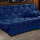 Sofá Cama Reclinável Com Baú Veludo Liso Essencial Multiuso A