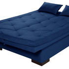 Sofá Cama Reclinável Com Baú Veludo Liso Essencial Multiuso A