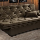 Sofá Cama Reclinável Com Baú Veludo Liso Essencial Multiuso M