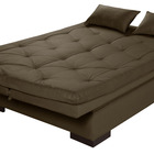 Sofá Cama Reclinável Com Baú Veludo Liso Essencial Multiuso M