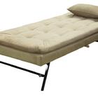 Sofá Cama Reclinável Com Cama Auxiliar Madalena - Bege Pena