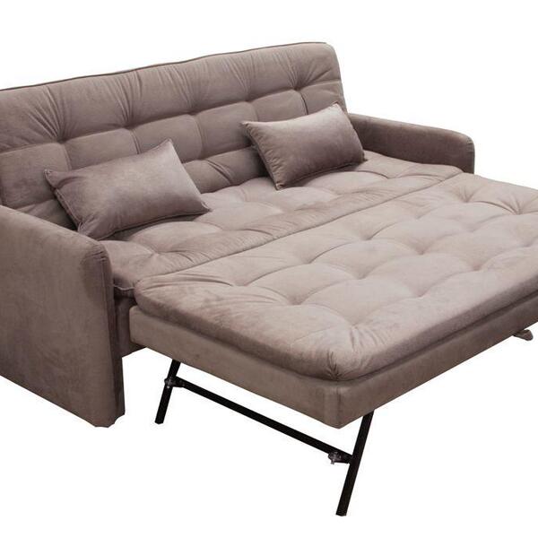 Sofá Cama Reclinável Com Cama Auxiliar Madalena - New Chumbo