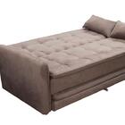 Sofá Cama Reclinável Com Cama Auxiliar Madalena - New Chumbo