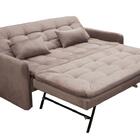 Sofá Cama Reclinável Com Cama Auxiliar Madalena - New Chumbo