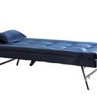 Sofá Cama Reclinável Com Cama Auxiliar Madalena - Veludo Azul