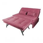 Sofá Cama Reclinável Com Cama Auxiliar Velma - Goiaba Light