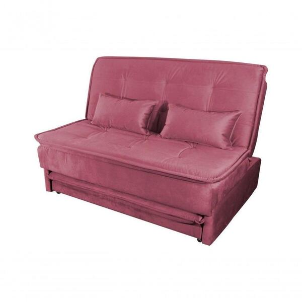 Sofá Cama Reclinável Com Cama Auxiliar Velma - Goiaba Light