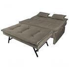 Sofá Cama Reclinável Com Cama Auxiliar Velma - New Chumbo Lig