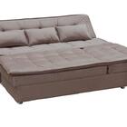 Sofá Cama Reclinável Com Chaise Penelope - New Chumbo Light