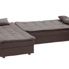 Sofá Cama Reclinável Com Chaise Penelope - New Chumbo Light