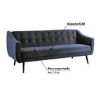 Sofá Cama Reclinável Com Tecido Veludo - Azul Marinho