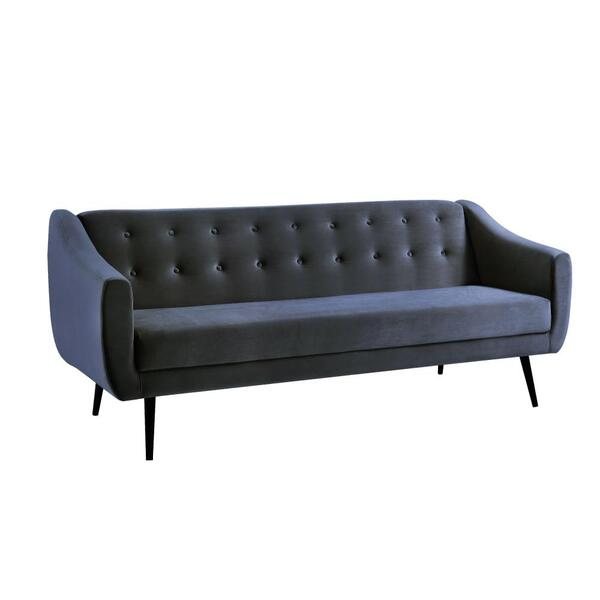 Sofá Cama Reclinável Com Tecido Veludo - Azul Marinho