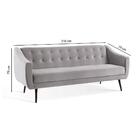 Sofá Cama Reclinável Com Tecido Veludo - Cinza